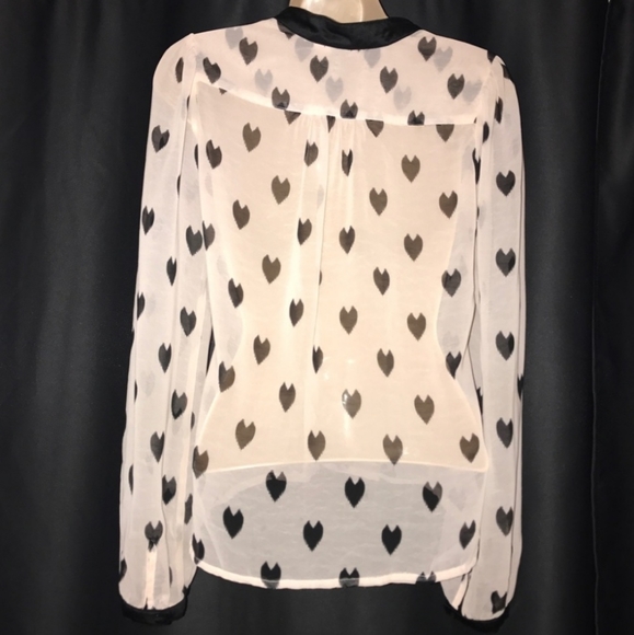 H&M Heart Ruffle Blouse - Picture 2 of 3